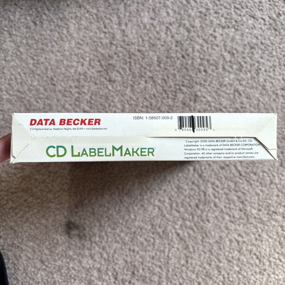 DATA BECKER CD LABEL MAKER BRAND NEW SEALED WINDOWS 95/98