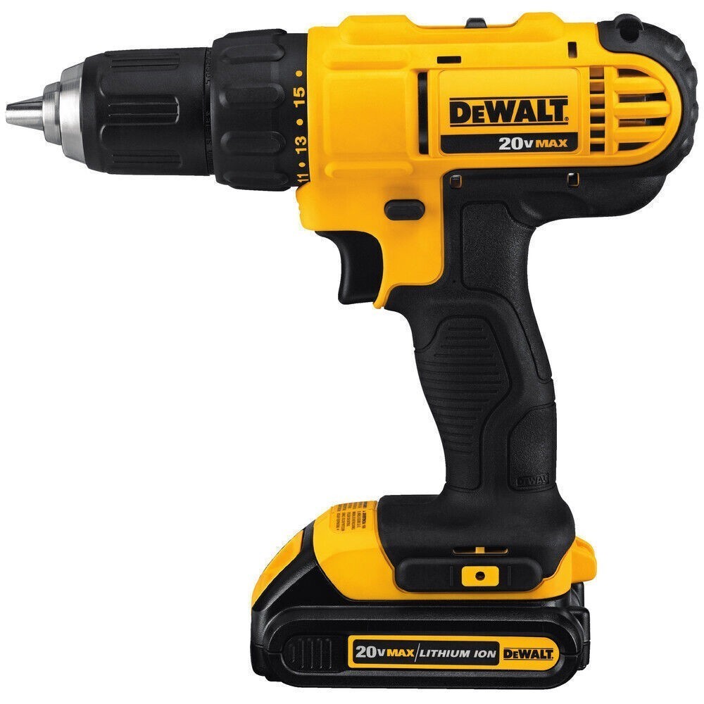 DEWALT 20V MAX Cordless Combo Kit – Compact Drill + Impact Driver, Storage Bag