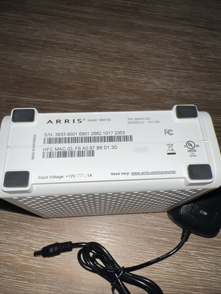 OBN ARRIS Surfboard SB6183 Cable Modem 686 MBPS White
