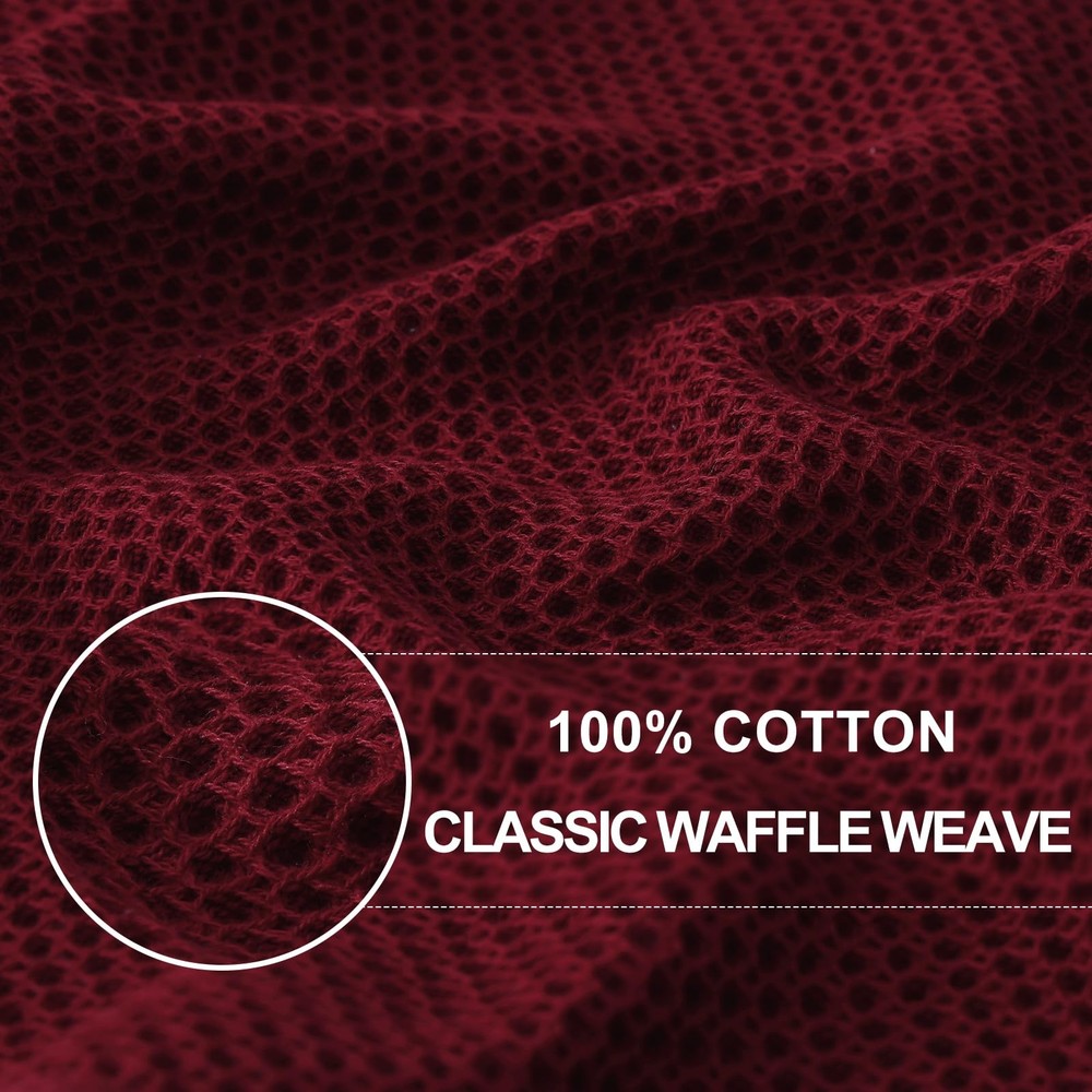 100% Cotton Waffle Weave Kitchen Dish Cloths Ultra Soft Absorbent Quick Drying