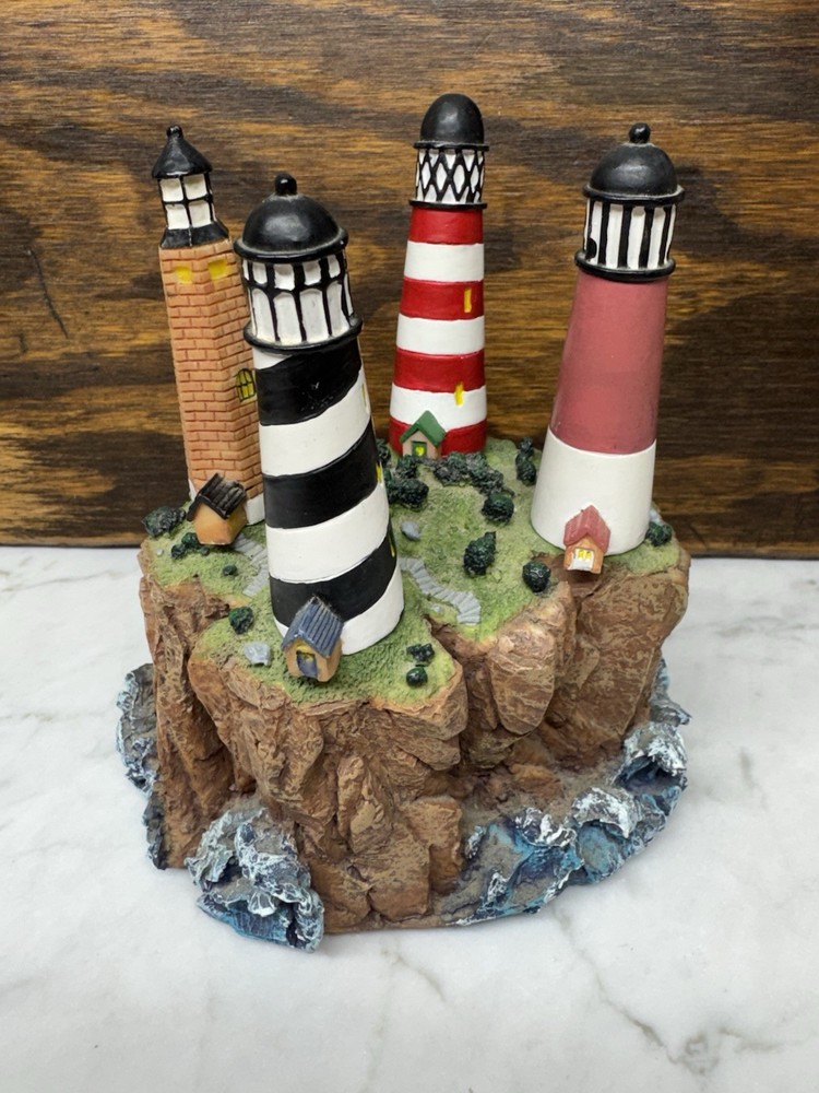 Lighthouse Butter Spreader Set w/ Display Base Coastal Nautical Decor