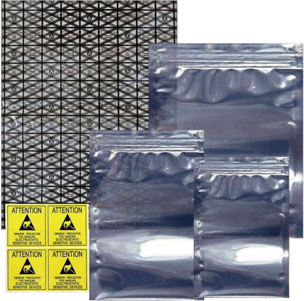 ESD Shielding Bag Set - 40 Assorted Anti-Static Bags for Electronics Protection