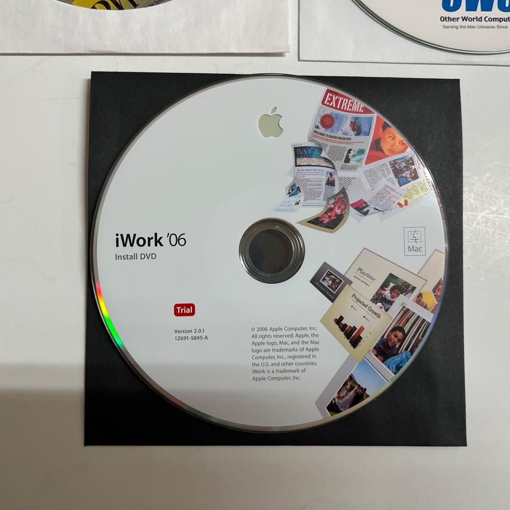 iWork 06 / Adobe Photoshop Deluxe / OWC 3 Disc Lot / Macintosh Computer Software