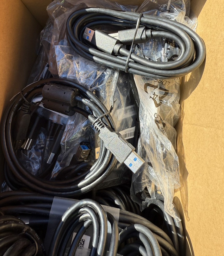 (100) X HP, DELL USB 3.0 Super Speed USB Type A-B Printer Scanner Cord Cable 6FT