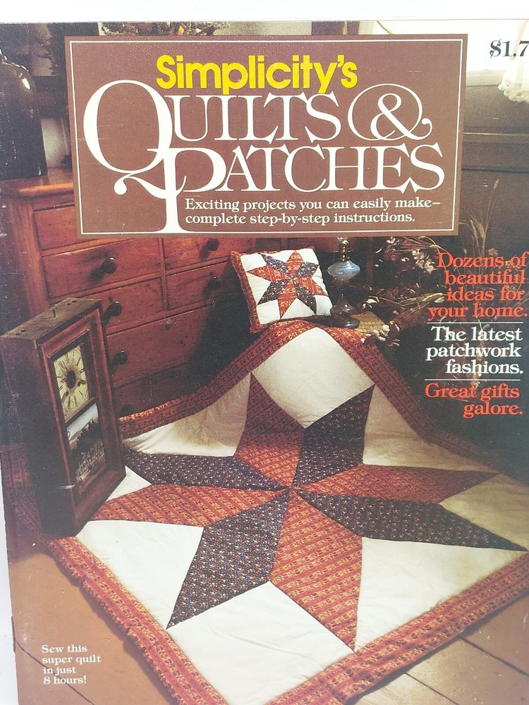 VINTAGE PATTERN LEAFLET BOOK 1079 SIMPLICITY QUILTS AND PATCHES PROJECTS