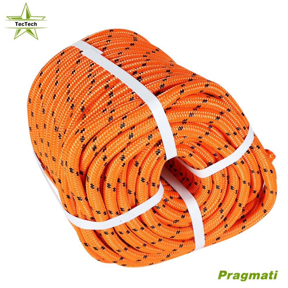 1/2inch × 200ft Double Braid Polyester Rope Arborist Bull Tree Rigging Orange