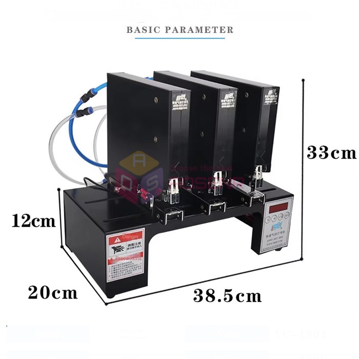 Three-head Pneumatic Stapler Pneumatic Binding Machine Automatic Binder 110V