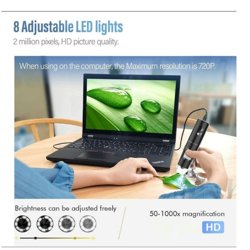 Wireless Digital Microscope, Skybasic 50X-1000X Magnification