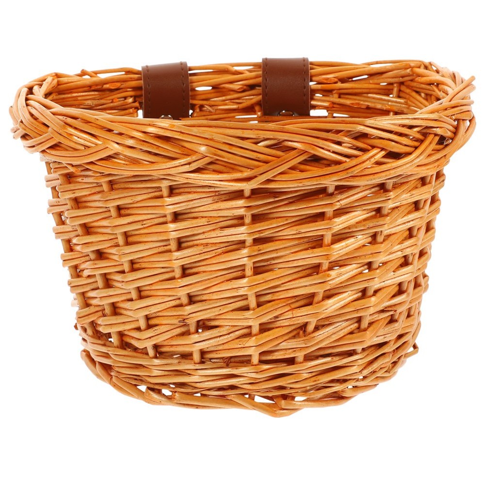 Woven Basket Wicker -woven Baskets Kid Bicycle Weave Container Storage