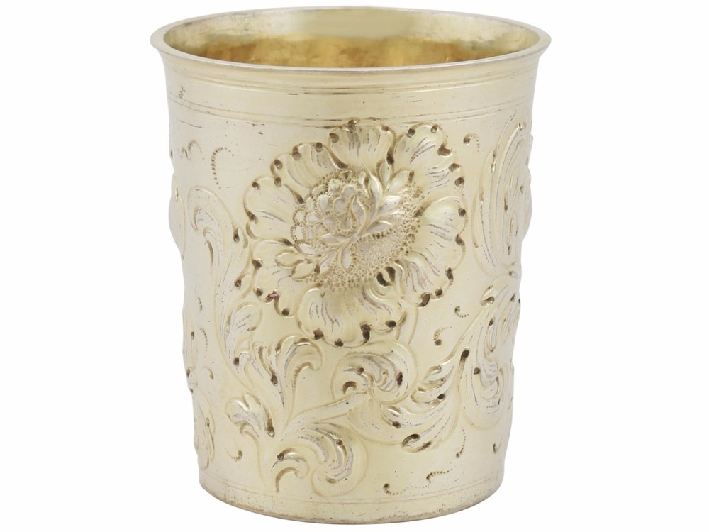 Antique German Silver Gilt Beaker - Pre-1800