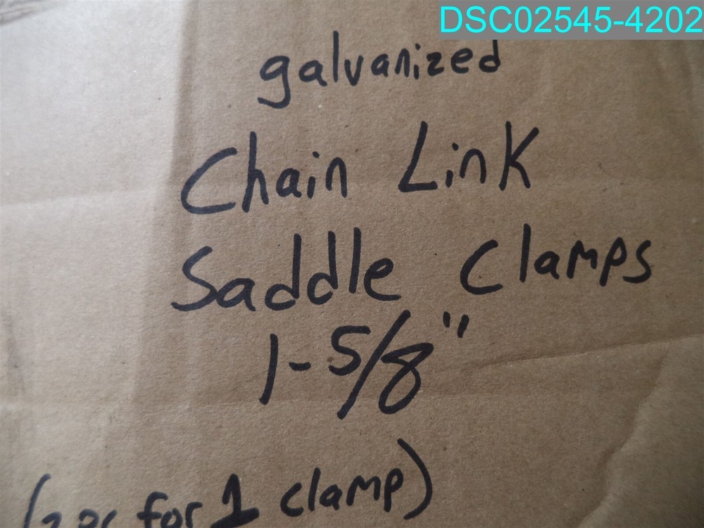 QTY=48: 1-5/8" Chain Link Galvanized Saddle Clamps