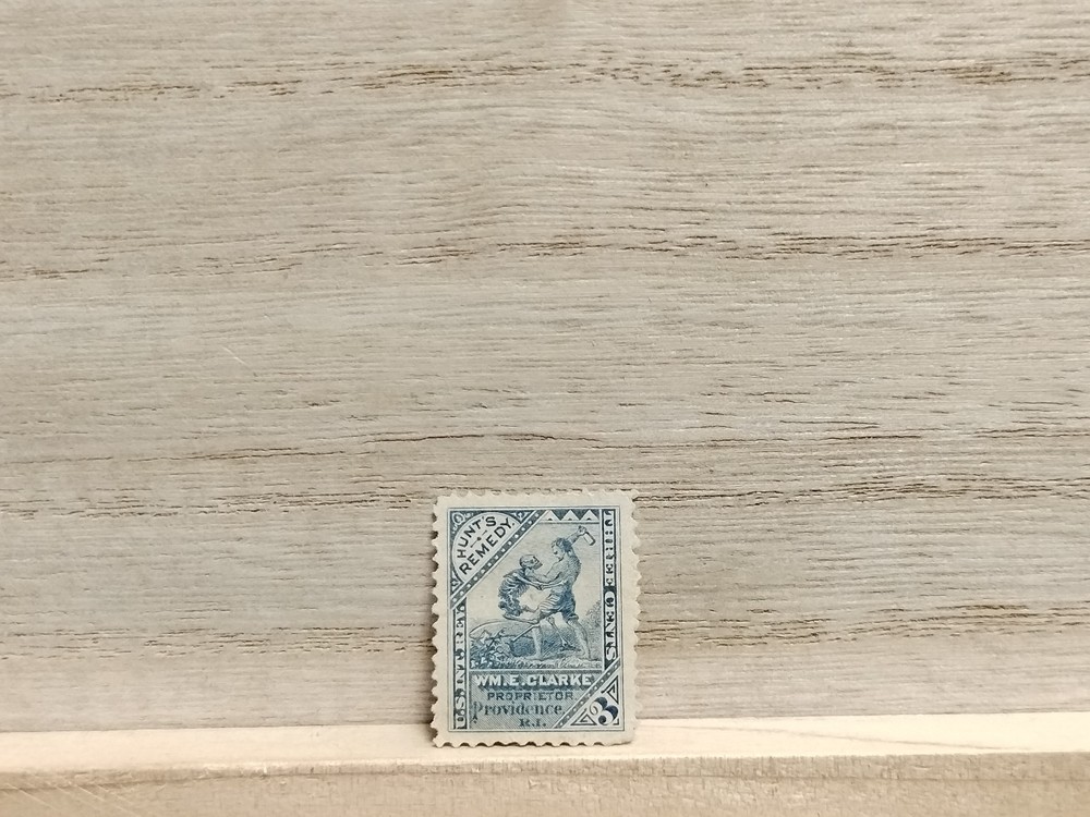 3 Cent Blue WM E Clarke Stamp RS-56d