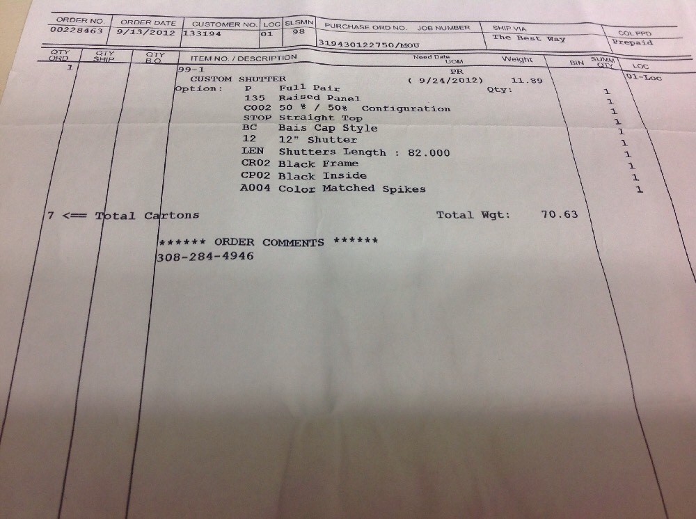 Perfect Shutters Custom Raised Panel Bias Cap Style Black Frame Black Inside