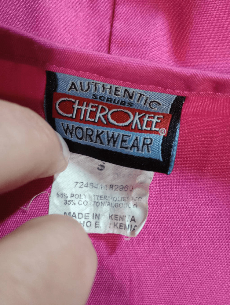 Cherokee Scrub Top Ladies Small Pink