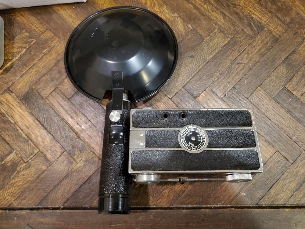 Vintage Argus C3 Camera with 2-Prong Flash Attachment