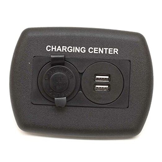 15095 12V/USB Charging Center - Black