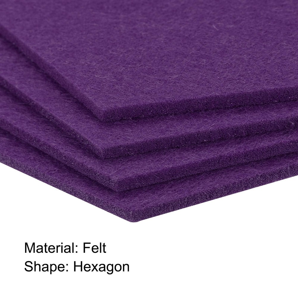 Felt coasters 9pcs hexagonal pads coasters, purple