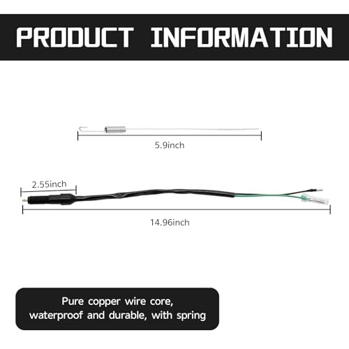 Rear Foot Brake Switch Cable, Pure Copper Core Waterproof Tail Light Switch