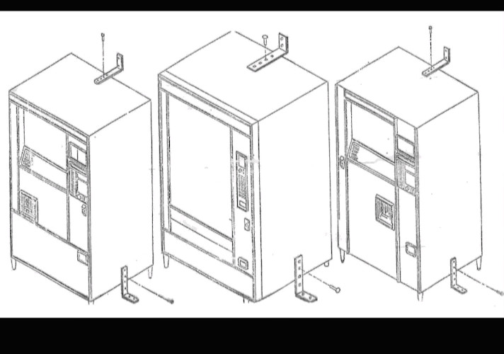 Secure Vending Machine Wall Mount Brackets and Hardware