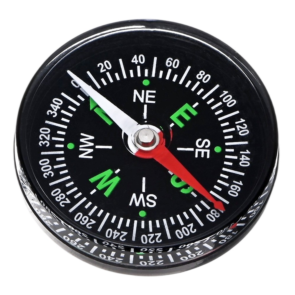 40mm Mini Compass [1PCS] - Pocket Oil Filled Small Compass Bulk - [Black]