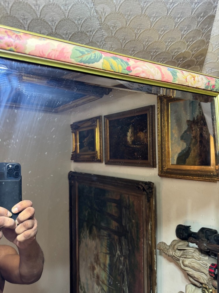 Rectangular Wood Framed Painted Wall Mirror-23.5" Wide x 27.5" Tall x 1.0 " Deep