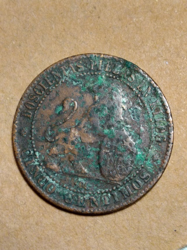 1870 Spain 5 Centimos