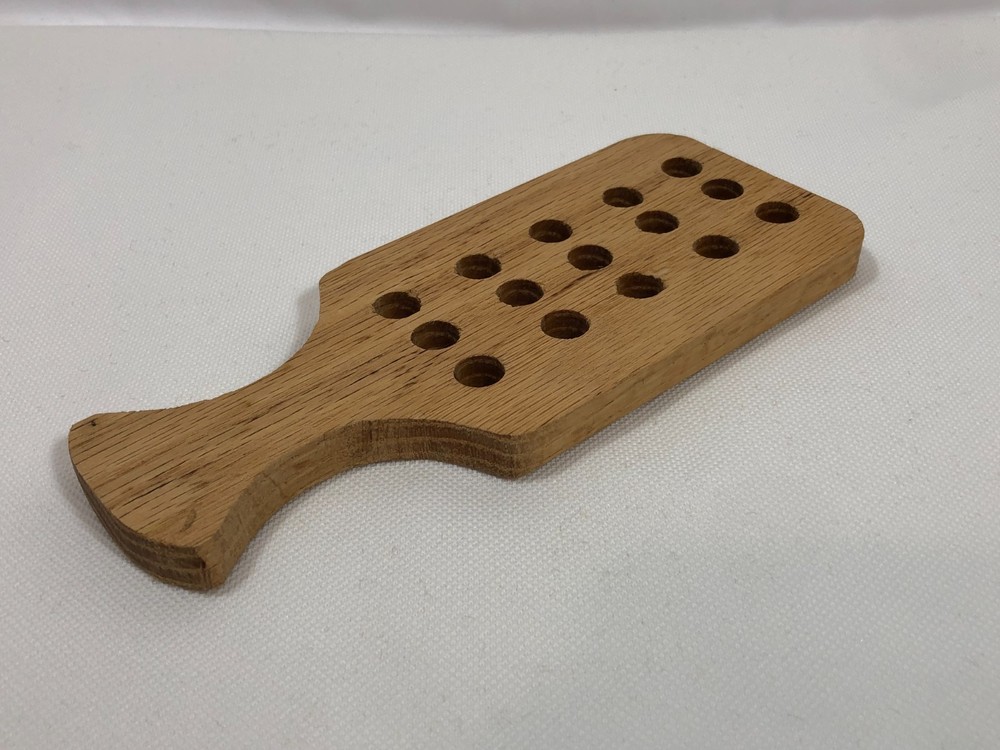 HANDMADE MUZZLELOADER ROUND BALL LOADING BLOCK ~ .45 CAL, 15 ROUNDS ~ VGC