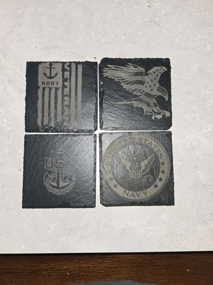 Custom Engraved Slate Coasters