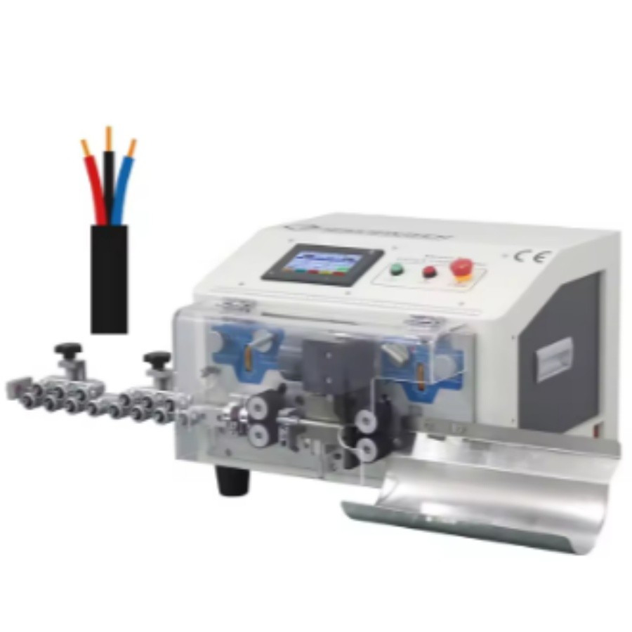 Automatic 1- 6 mm Multiple Conductor Cable Jacket Layer Wire Stripping Machine