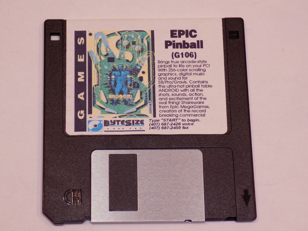 Epic Pinball G106 Bytesize Games Software 3.5 Disk Windows PC Computer Program