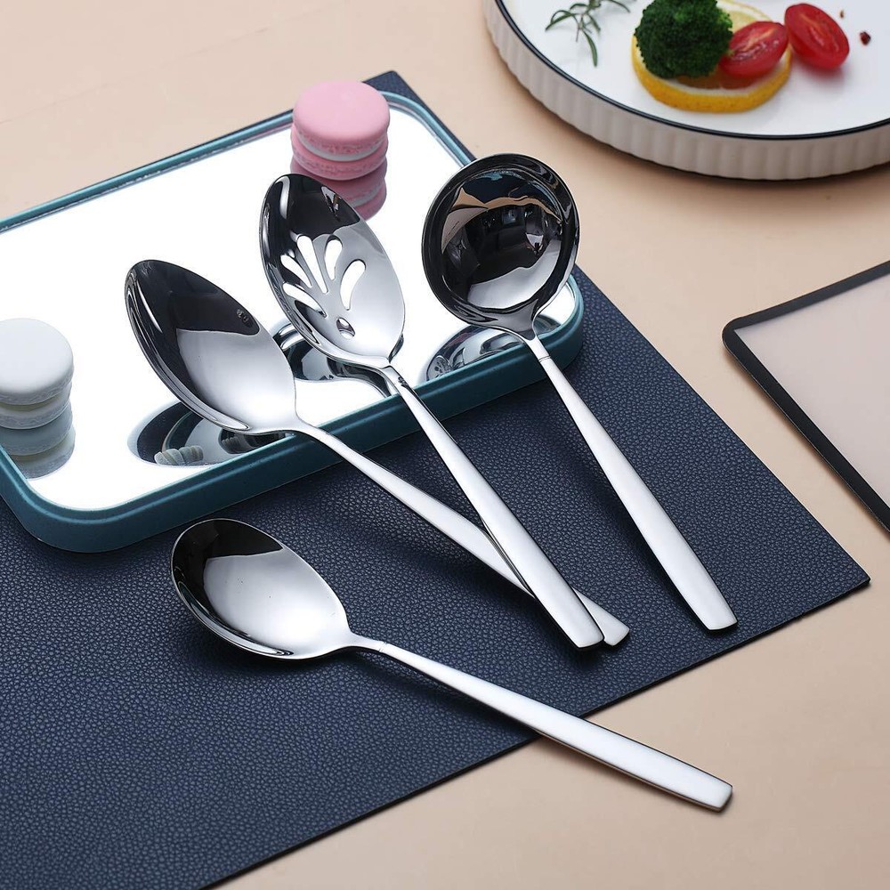 Silverware Serving Set 10 Pieces Stainless Steel Flatware Serving Set Serving...