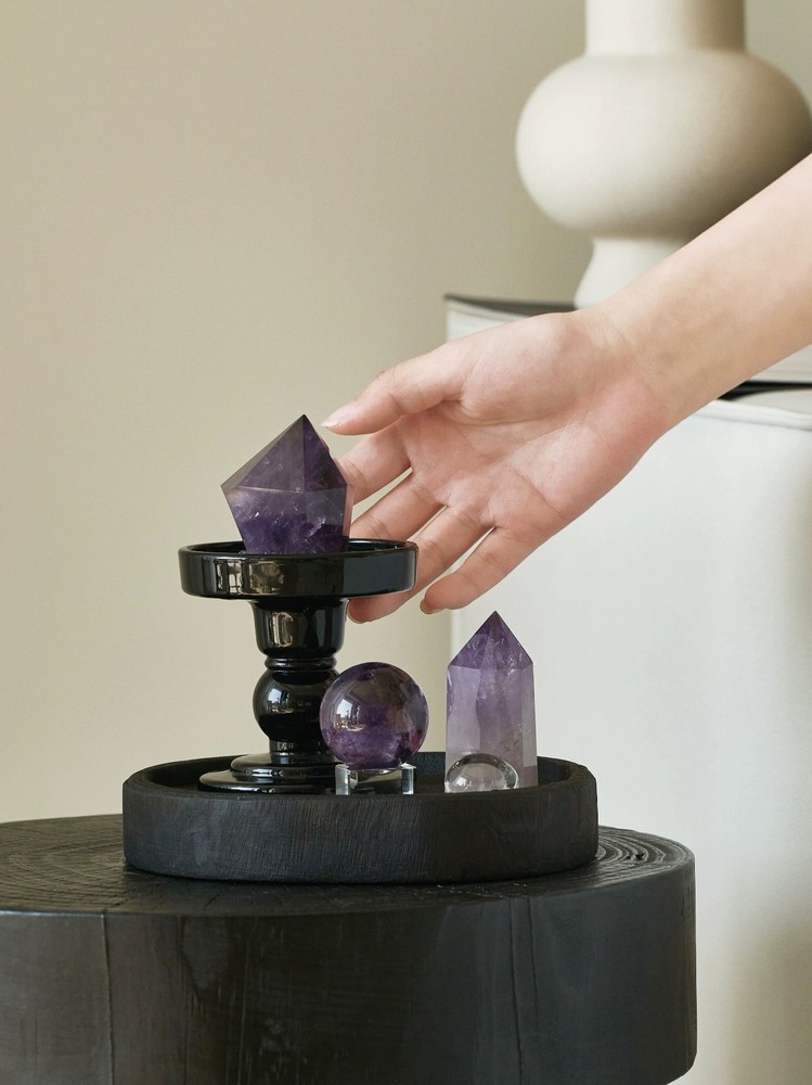 Natural Amethyst Energy Array Ornament - Premium Home Decor