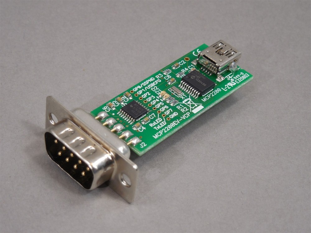 Microchip MCP2200EV-VCP Demo Board USB-to-RS232