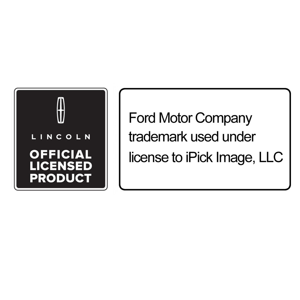 Lincoln Logo on Black ABS Plastic License Plate Frame Screw Covers