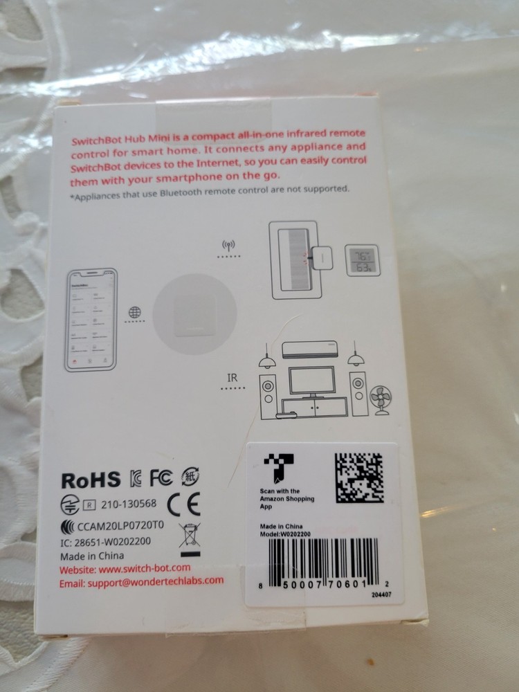 SEALED New Switch Bot Hub Mini Smart Remote Control For Smart Home