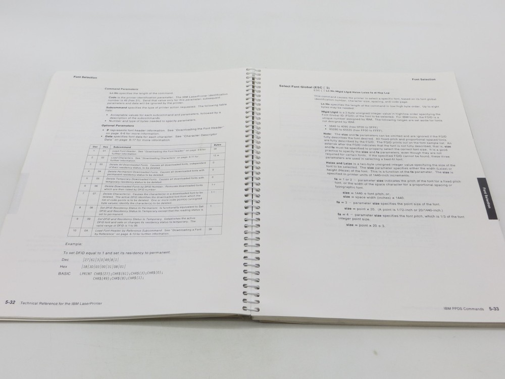 IBM Technical Reference for the IBM LaserPrinter (1990, Paperback) vintage book