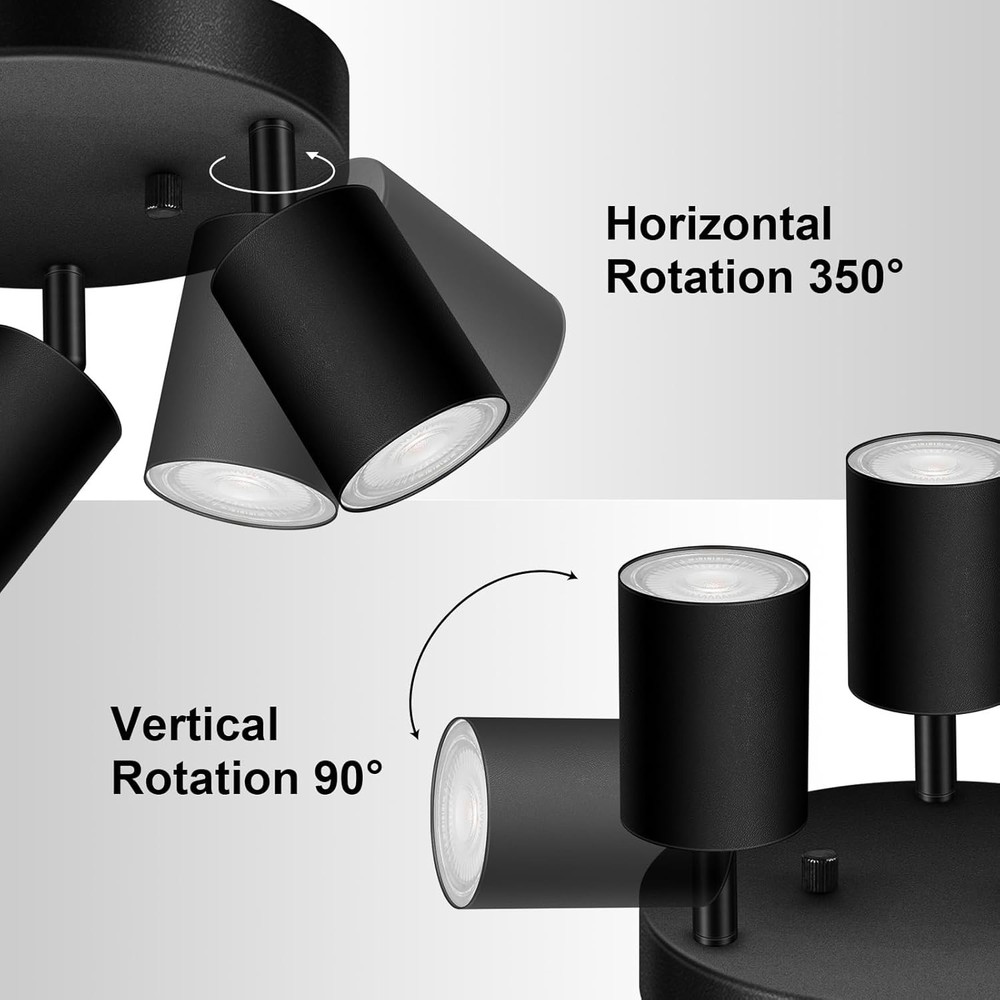 3 Light Track Lighting Fixtures Ceiling, 3-Light Black Lighting,