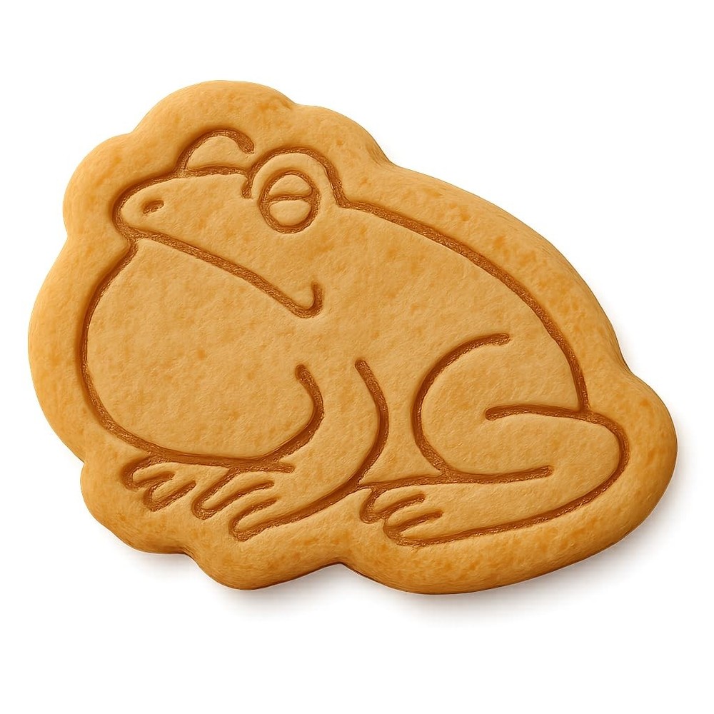Resting Croaking Toad Cookie Cutter & Stamp - 4x3.2 Fun Kitchen Baking