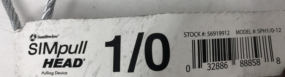 SouthWire Sim Pull Head Pulling Device 1/0 Model:SPH1/0-12