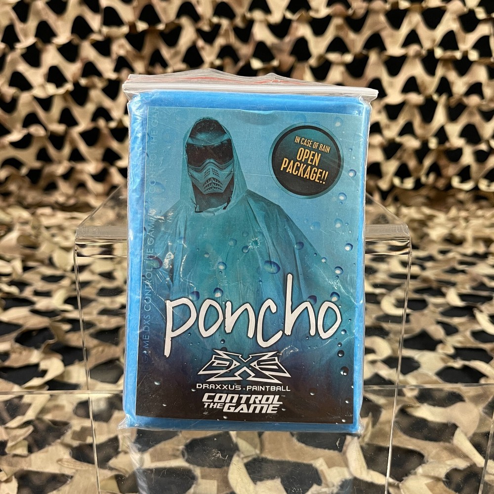 NEW Draxxus Paintball Poncho - Blue