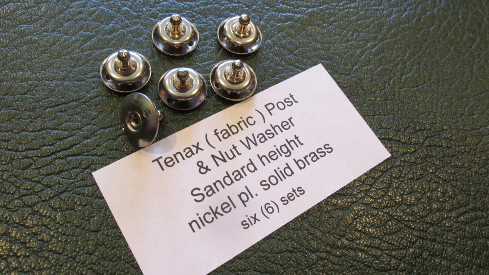 TENAX Pull FASTENER STD Post & Nut (6) six sets Non rusting convertible top NEW