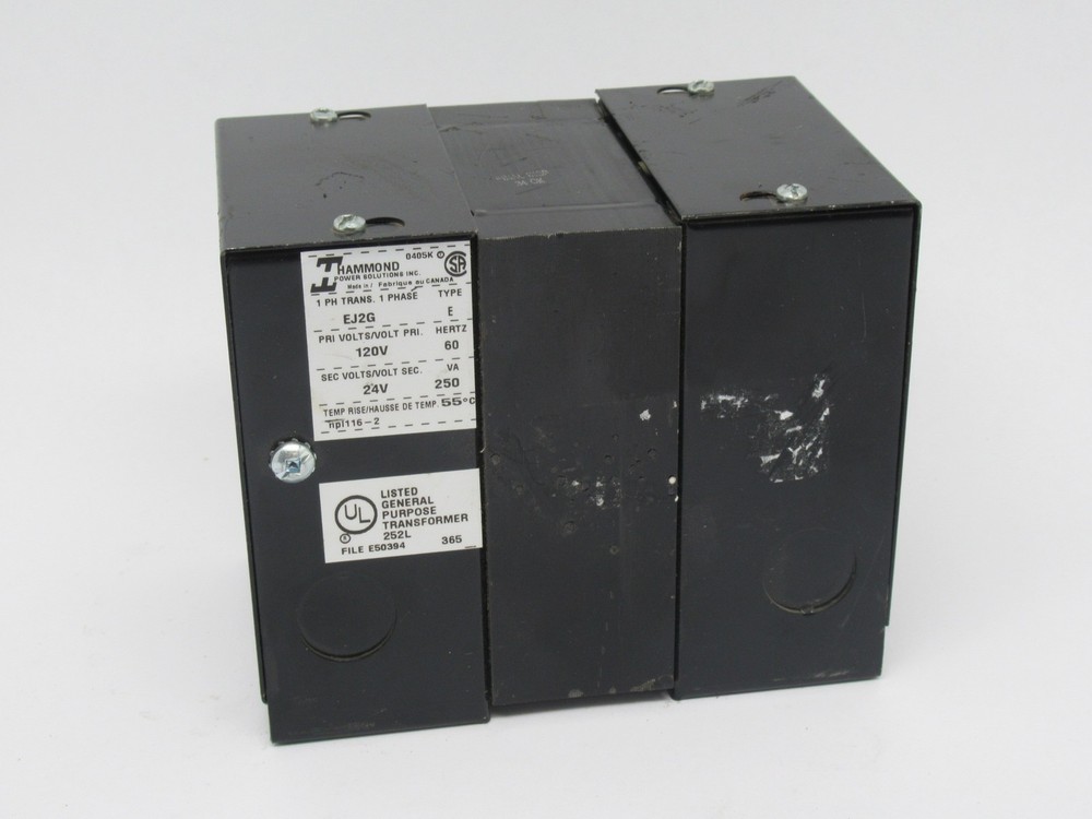 Hammond EJ2G General Purpose Transformer Type E 250VA Pri 120V Sec 24V USED