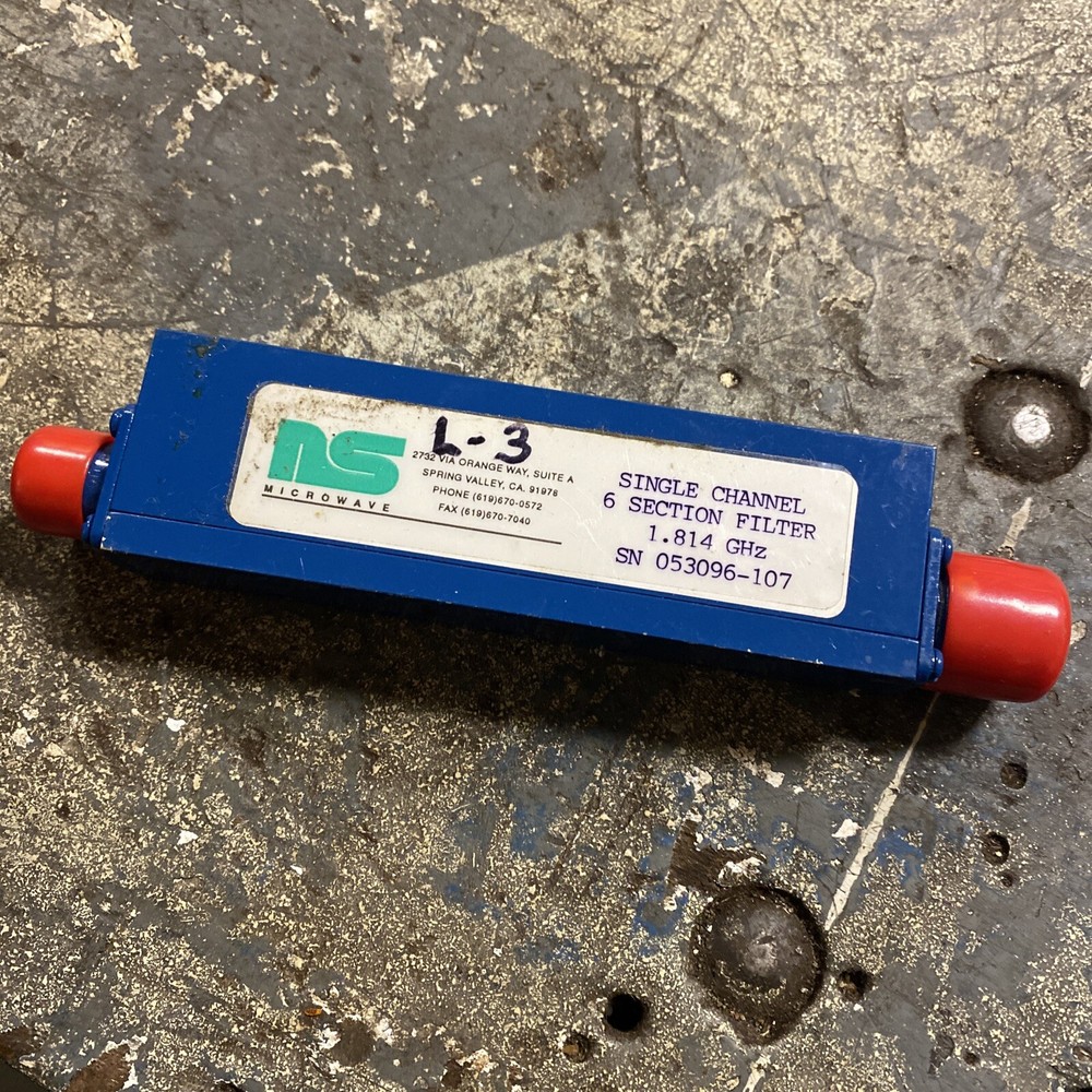 Reactel 6c7-1814-17 n12 RF Microwave Band Pass Filter 6 section single channel