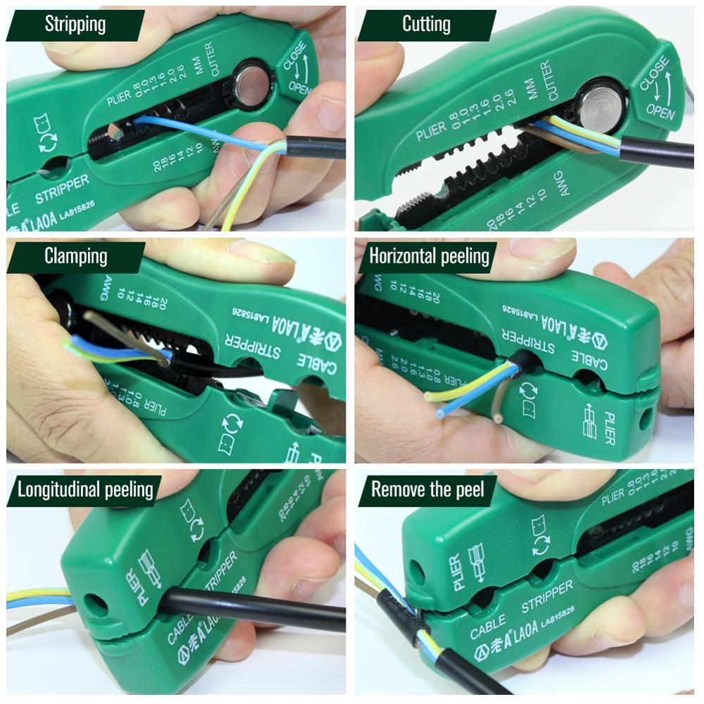 Multifunction Wire Cutter Cable Stripper Line Wire Stripping Crimp Tool