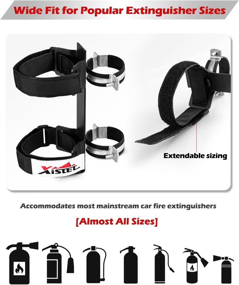 Quick Release UTV Fire Extinguisher Mount Kit Fire Extinguisher Holder Adjust...