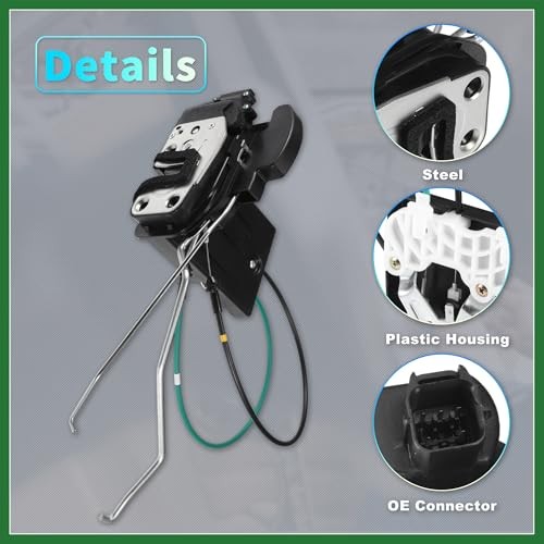 Replacement Front Left Driver Side Power Door Lock Actuator Motor with Cable