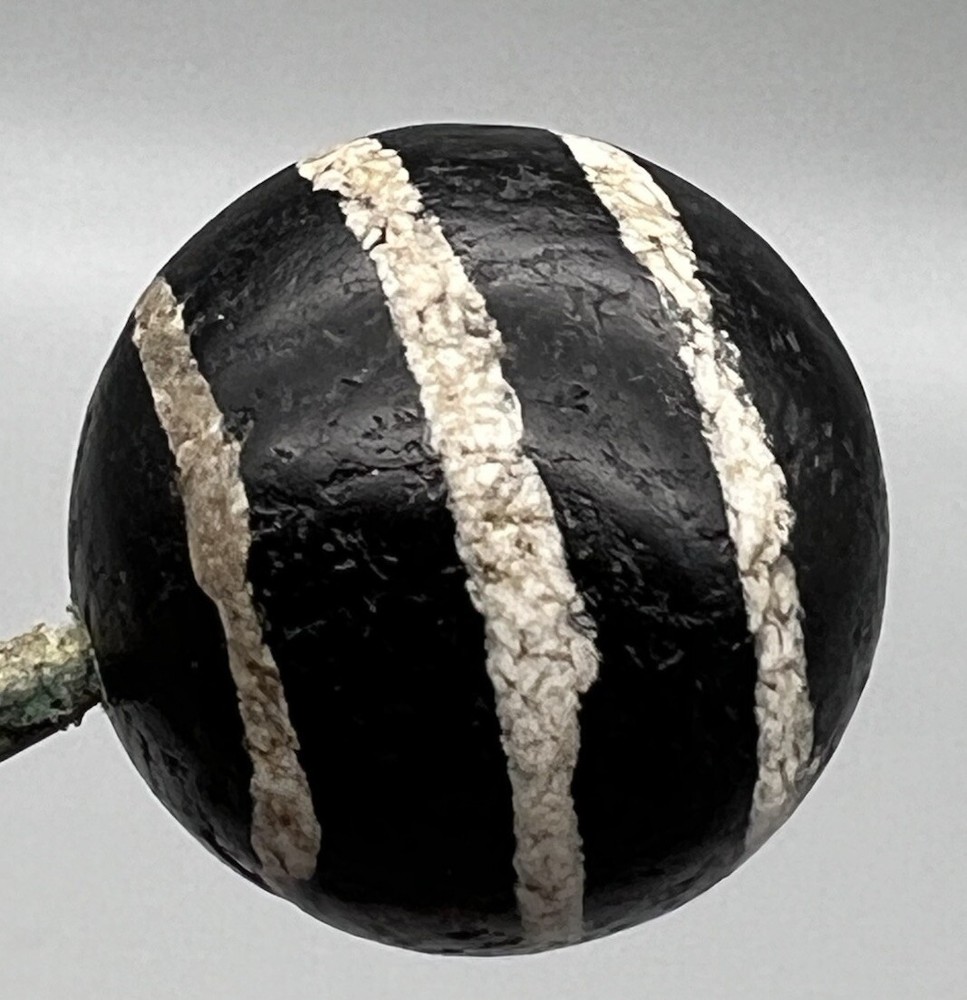 Ancient Burmese pyu Agate Bead Eached Decorated Agate Bead Amulet