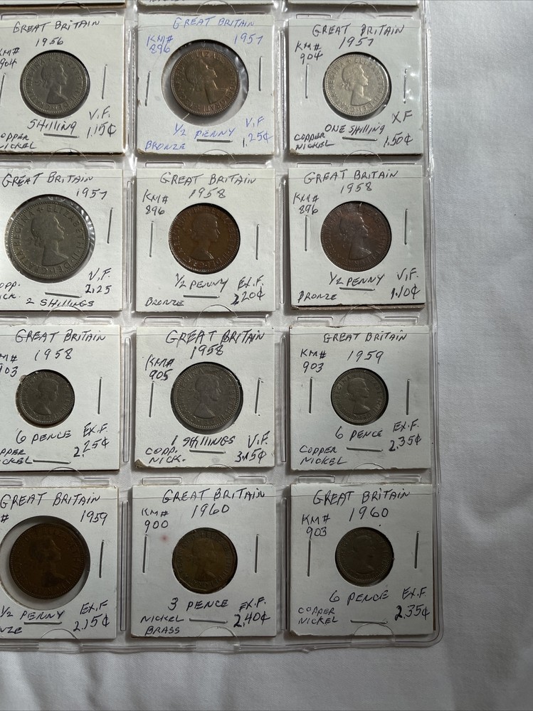 Great Britain 1956-1960 Mixed Coins