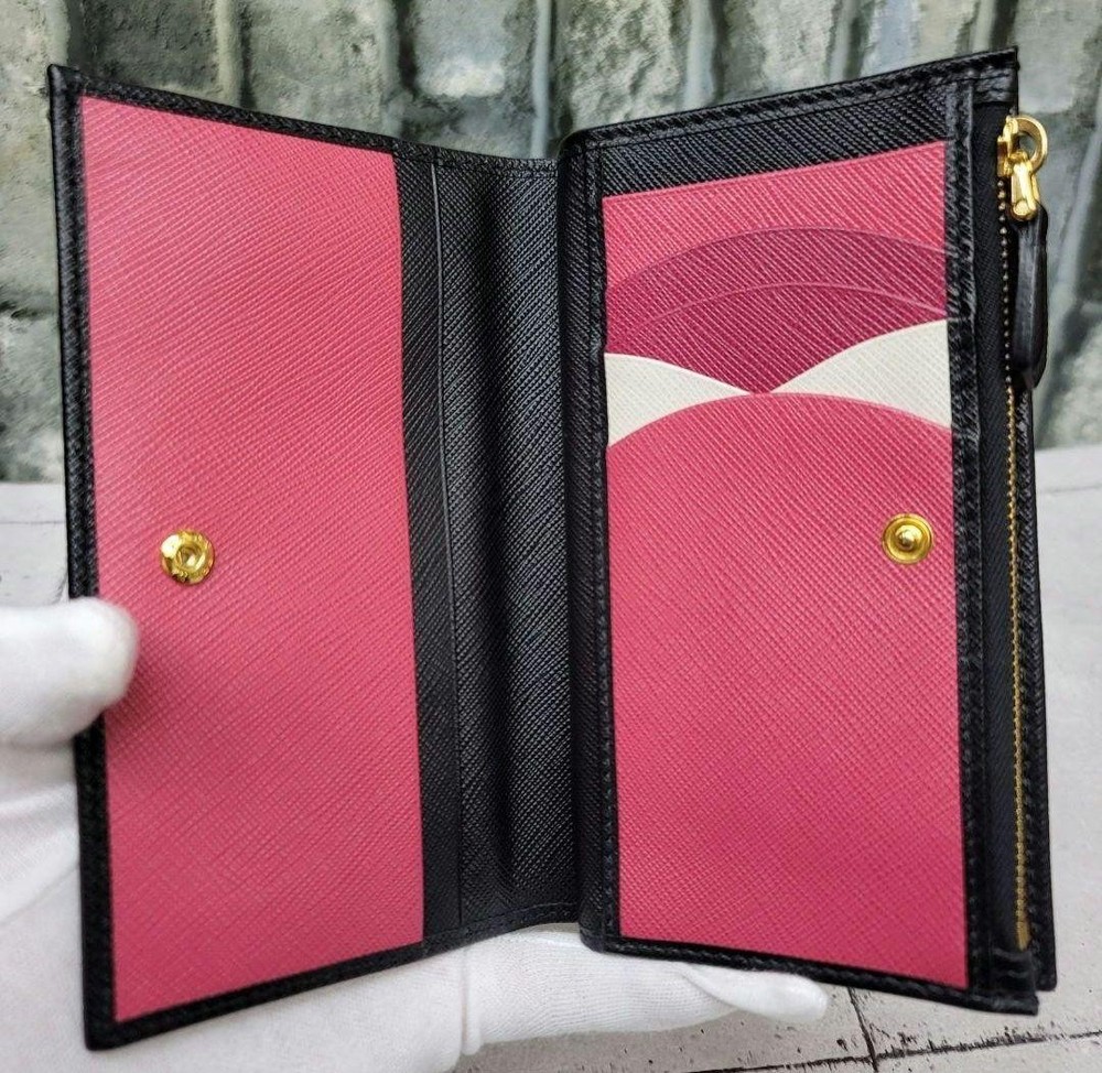 PRADA Saffiano 1ML009 Black Wallet