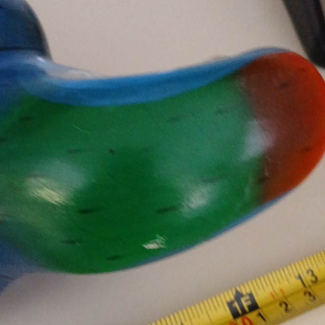 Hand-Painted Ceramic Parrot Figurine, Multicolor, Approx. 14 Inches
